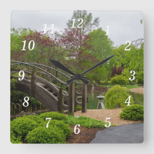 Cloudy Day Garden Stroll Wall Clock