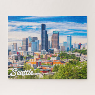 Cloudy Day In Seattle, Washington, United States Jigsaw Puzzle