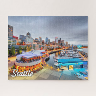 Cloudy Day In Seattle, Washington, United States Jigsaw Puzzle
