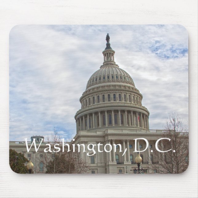 Cloudy day in the Capitol  Mouse Pad (Front)