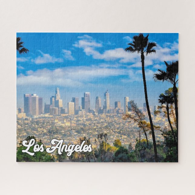 Cloudy Day Over Los Angeles, California Jigsaw Puzzle (Horizontal)