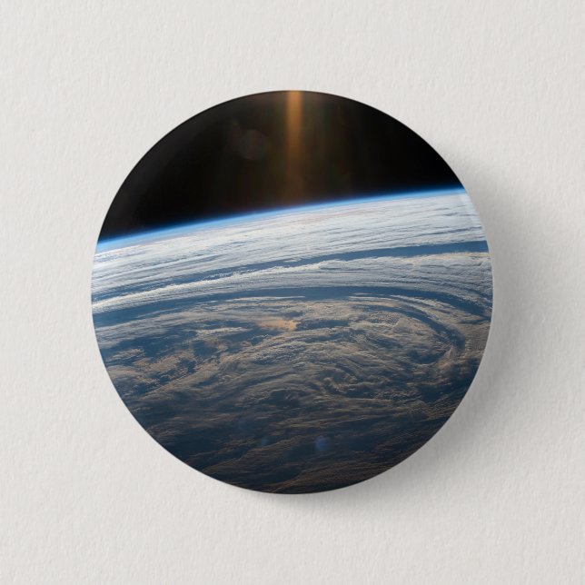 Cloudy Formations In The South Indian Ocean. 6 Cm Round Badge (Front)