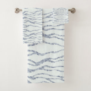 Cloudy Grey Zebra Eraser Scratch Art Bath Towel Set