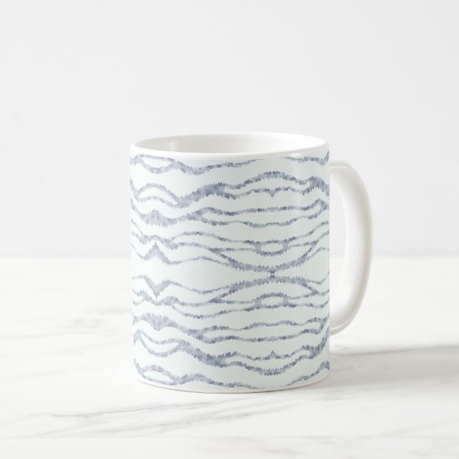 Cloudy Grey Zebra Eraser Scratch Art Coffee Mug (Front Right)