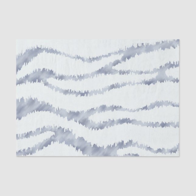 Cloudy Grey Zebra Eraser Scratch Art Tissue Paper (Front)