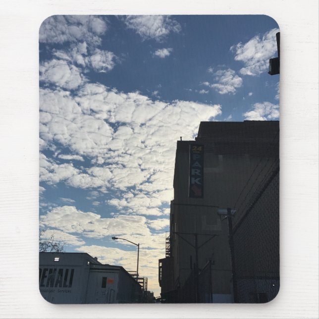 Cloudy Harlem Sky New York City Photography NYC Mouse Pad (Front)