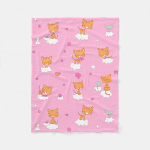 Cloudy Kitten Fleece Blanket