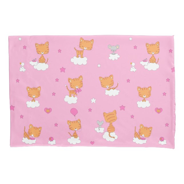 Cloudy Kitten Pillowcase (Front)