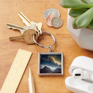 Cloudy Landscape Key Ring