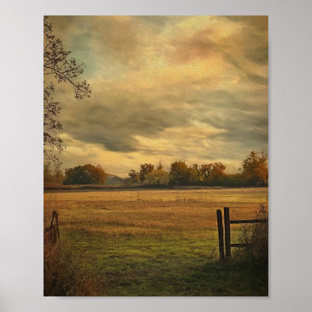 Cloudy Meadow Path  Poster (Front)