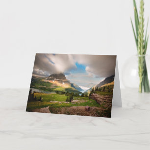 Cloudy Mountains Alpine Lake Card