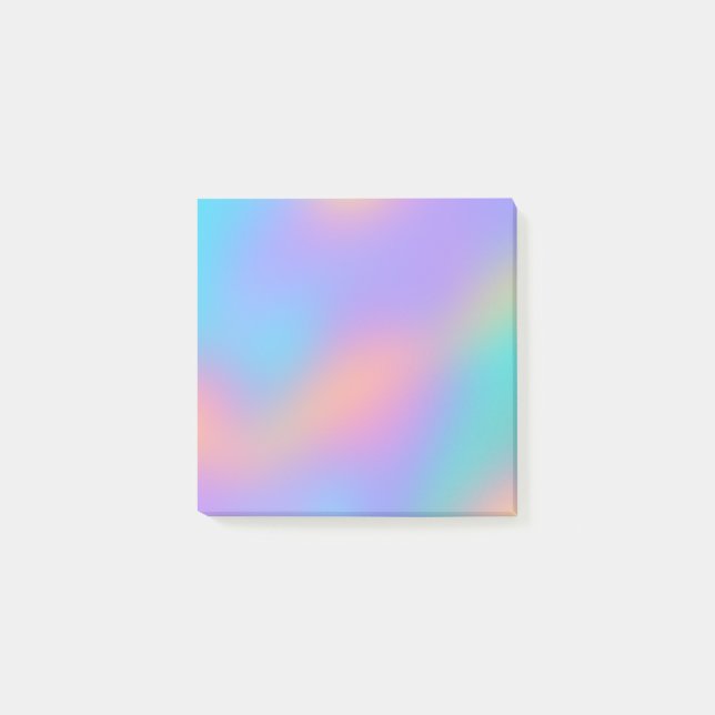 Cloudy Pastel Rainbow Post-it Notes (Front)