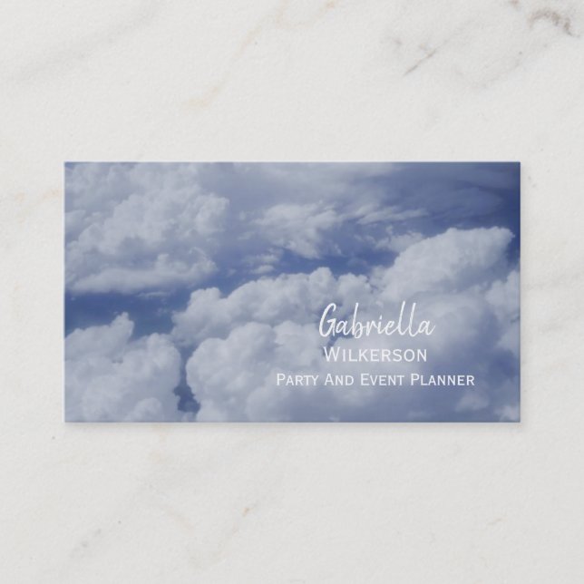 Cloudy Skies Business Card (Front)