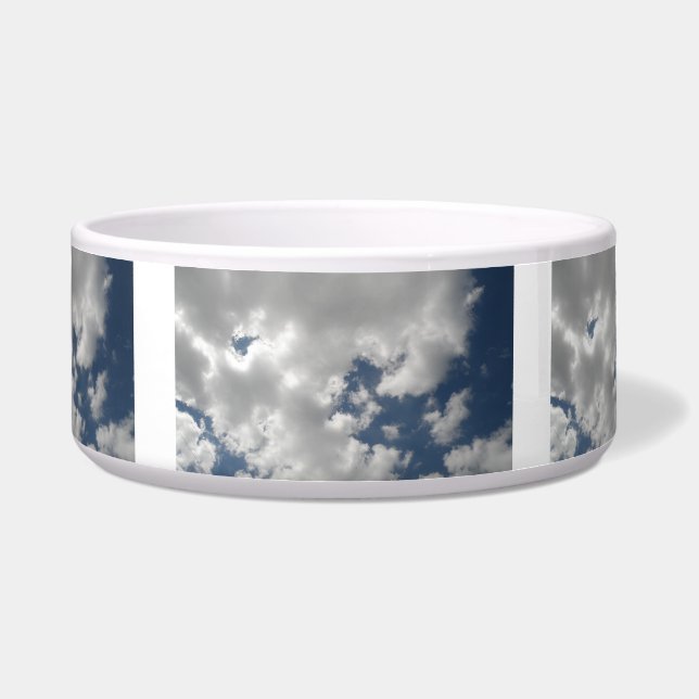 Cloudy Skies Dog Bowl (Front)