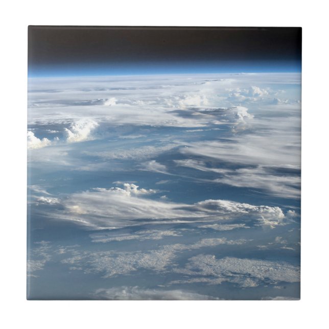 Cloudy Skies Over Sudan Ceramic Tile (Front)