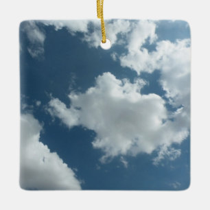 Cloudy Sky Abstract Photography Ceramic Ornament