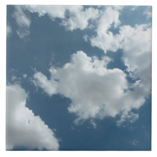 Cloudy Sky Abstract Photography Ceramic Tile