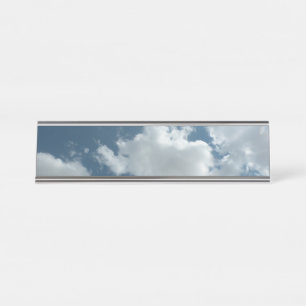 Cloudy Sky Abstract Photography Desk Name Plate