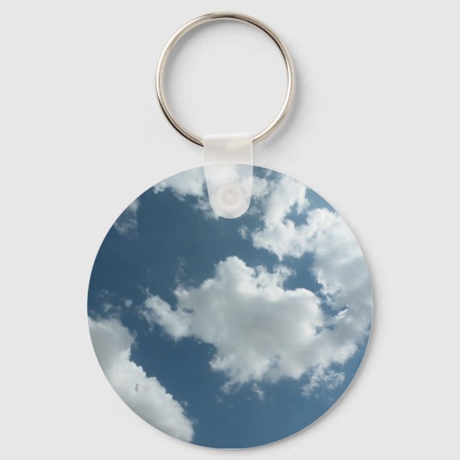 Cloudy Sky Abstract Photography Key Ring (Front)