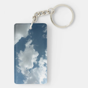 Cloudy Sky Abstract Photography Key Ring