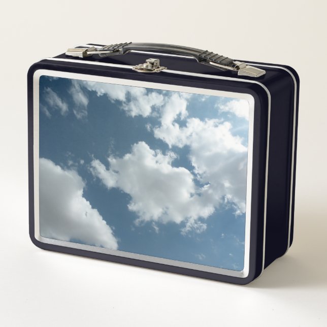 Cloudy Sky Abstract Photography Metal Lunch Box (Front)