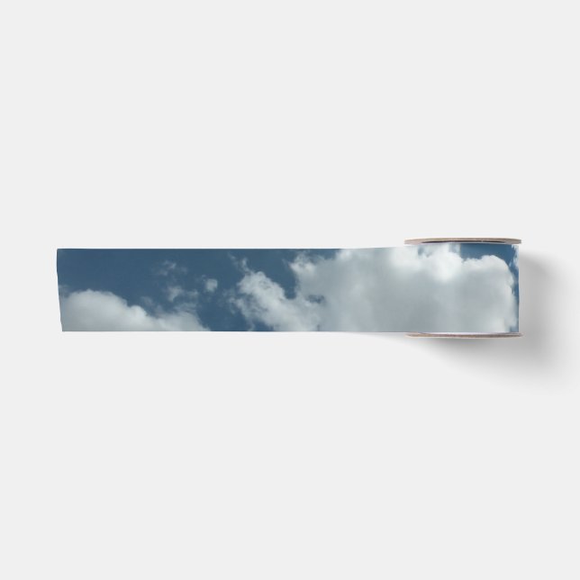 Cloudy Sky Abstract Photography Satin Ribbon (Front)