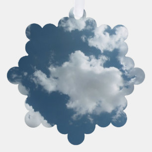 Cloudy Sky Abstract Photography Tree Decoration Card