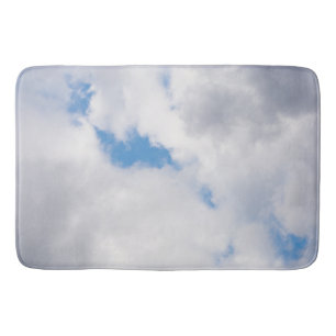 Cloudy sky bath mat