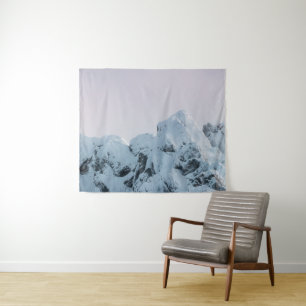 Cloudy sky mountain sunset tapestry