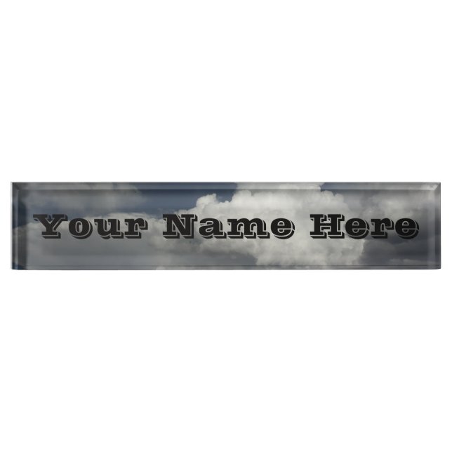Cloudy Sky Name Plate (Front)
