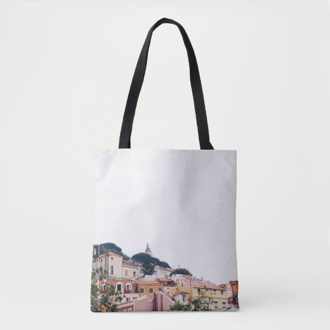 CLOUDY SKY WITH CITY TOTE BAG (Front)