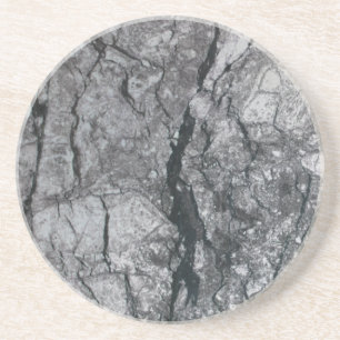Cloudy Slate Black Streaked marble stone finish Coaster