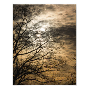 Cloudy Sun Scene Photo Print