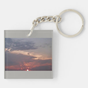 Cloudy Sunrise Key Ring