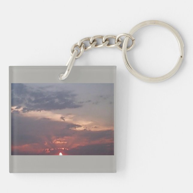 Cloudy Sunrise Key Ring (Back)