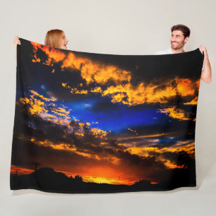 Cloudy Sunset Fleece Blanket