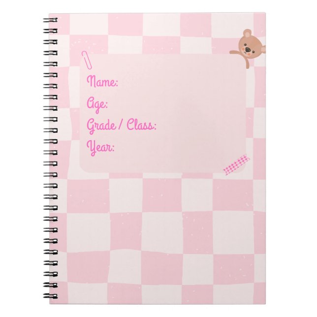 Cloudy Thoughts in Pink Notebook (Front)