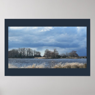 Cloudy Waterscape Poster
