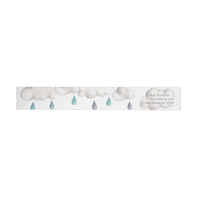 Cloudy with a chance of Sprinkles Baby Shower Wrap Around Label (Individual)