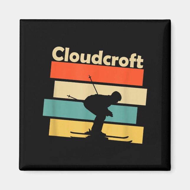 Clouroft New Mexico Retro Ski  Magnet (Front)