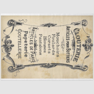 Clouterie Label Decoupage Paper