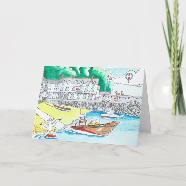 Clovelly, Devon Birthday Card (Front)