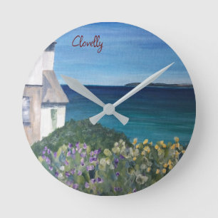 Clovelly Devon  Round Clock