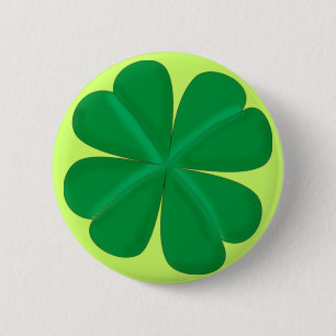 clover 6 cm round badge