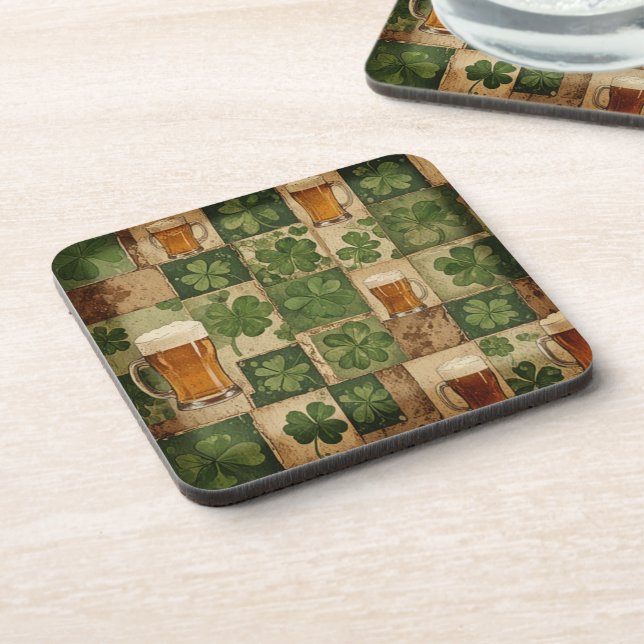 Clover and beer coaster (Left Side)