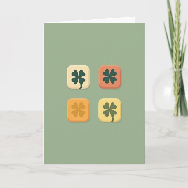 Clover Art Squares Vector Style Card (Front)