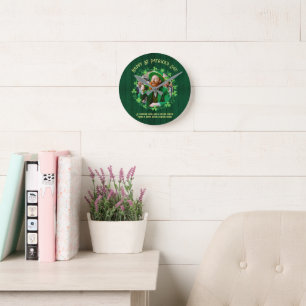 Clover & Beer Companionship Round Clock