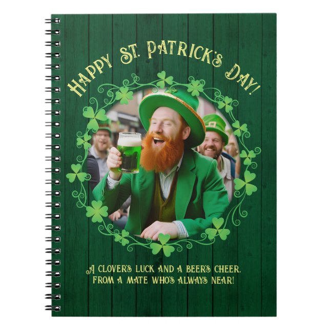 Clover & Beer Companionship Spiral Photo Notebook (Front)