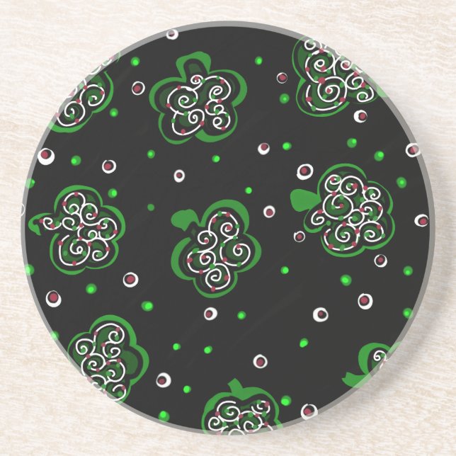 Clover Black Coaster (Front)