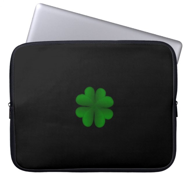 Clover (black) laptop sleeve (Front)
